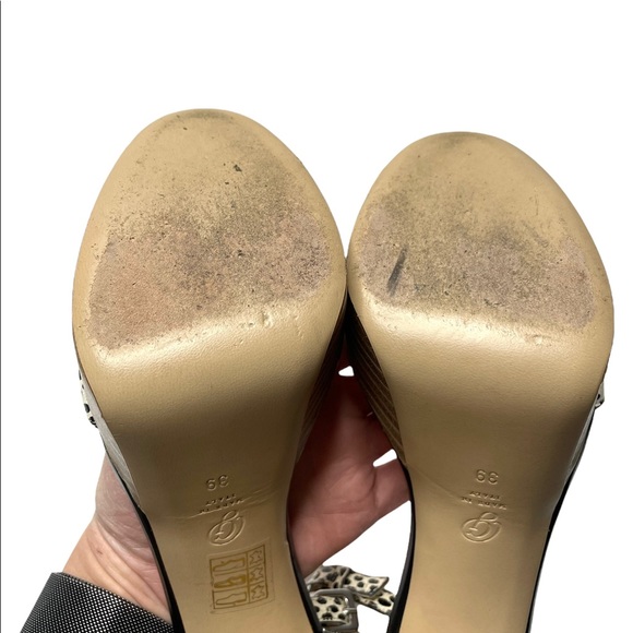 M. Gemi | Leather Ankle Strap Platform Sandal - Picture 7 of 9